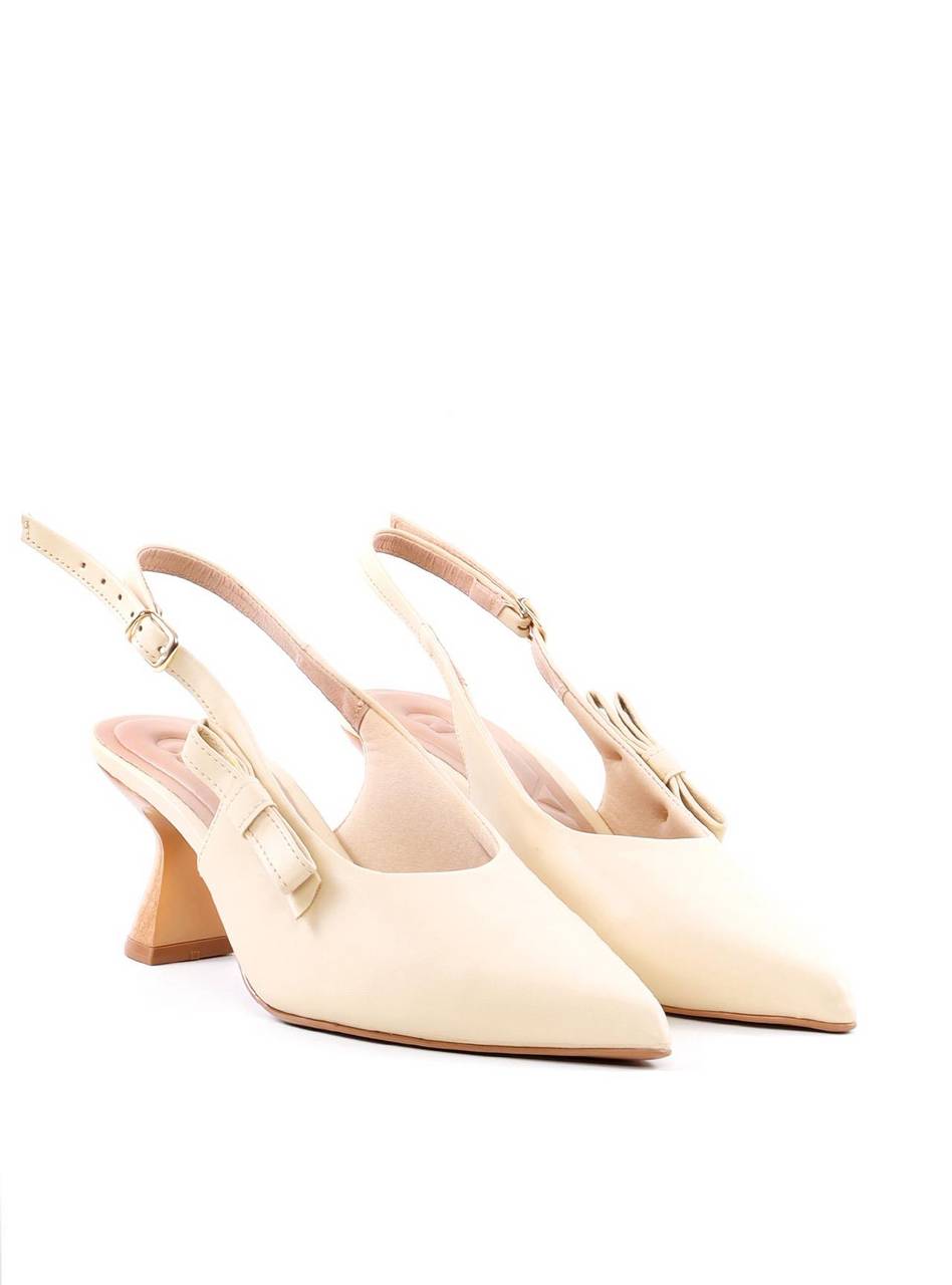 Scarpin Slingback com Salto Taça - Nude SDI-12181 - NU