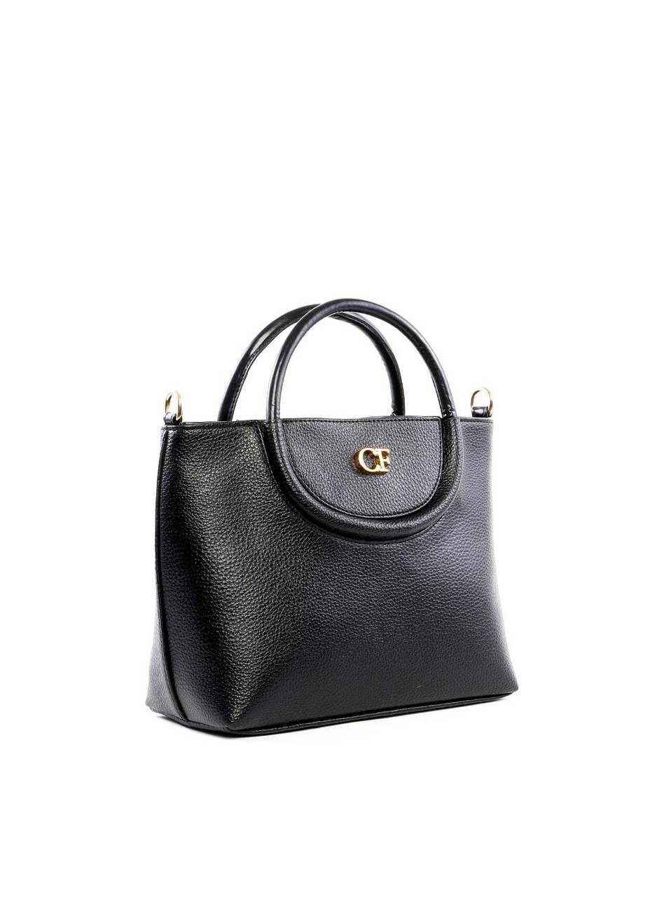 Bolsa Tote Transversal com Alça Redonda - Preta BSI-6450 - PR