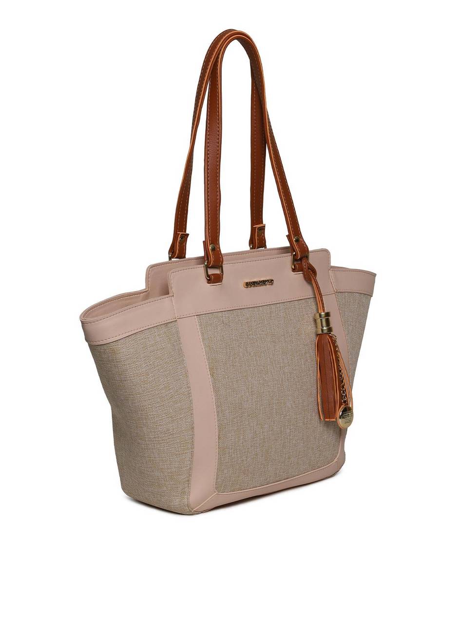 Bolsa Tote Grande Tiracolo Detalhe Barbicacho Rosa BSI-5973 - RS
