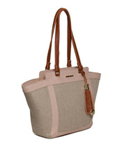 Bolsa Tote Grande Tiracolo Detalhe Barbicacho Rosa BSI-5973 - RS