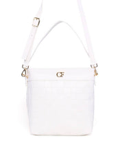 Bolsa Tote com Alça Dupla em Tressê - Branca BSI-6212 - BR