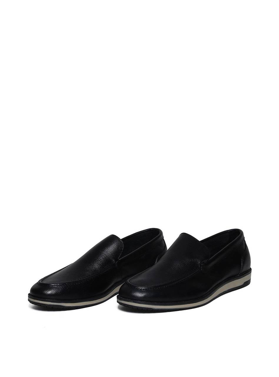 Sapato Casual Mocassim Couro - Preta SP-11628 - PR