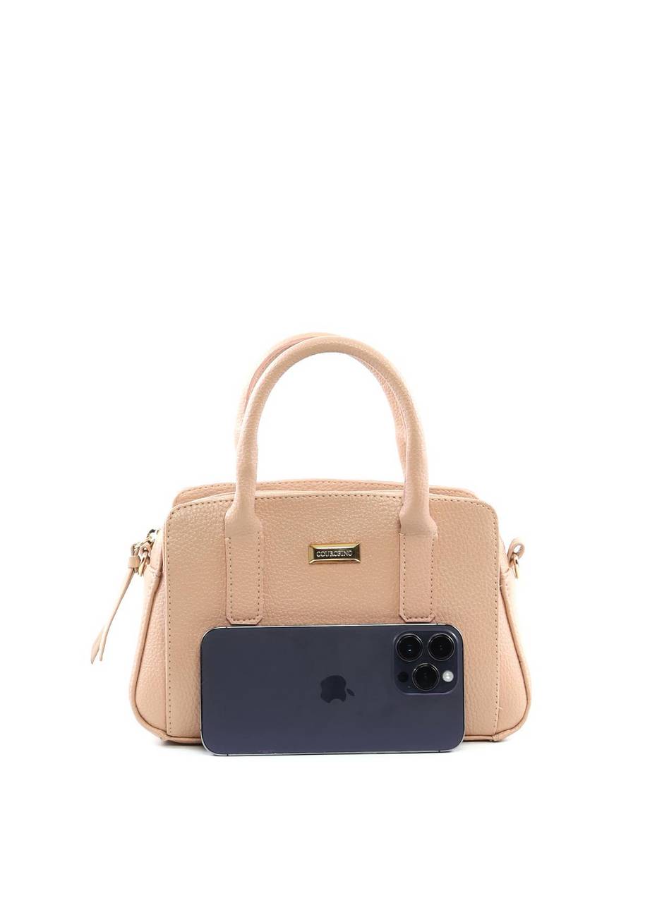 Bolsa Tote Quadrada com 3 Divisórias - Nude BSI-6474 - NU