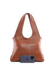 Bolsa Hobo Estilo Whipstitch - Castor BSI-6406 - CS