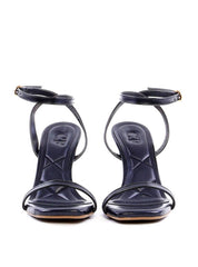 Sandália Tiras Finas Salto Alto Cromado - Preta SDI-11925 - PR