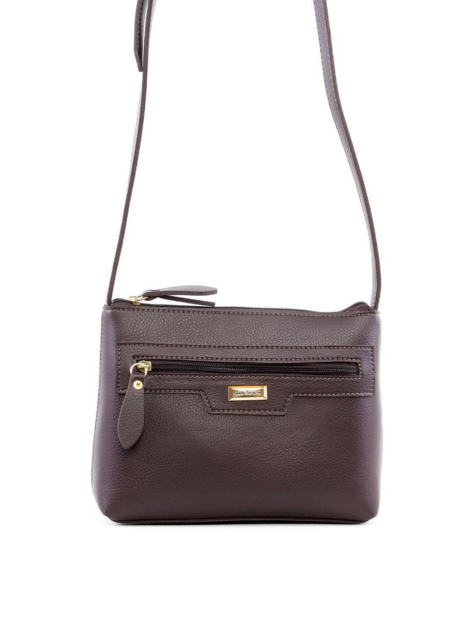 Bolsa Carteiro Transversal com Bolso Frontal - Cacau BSI-6191 - CA