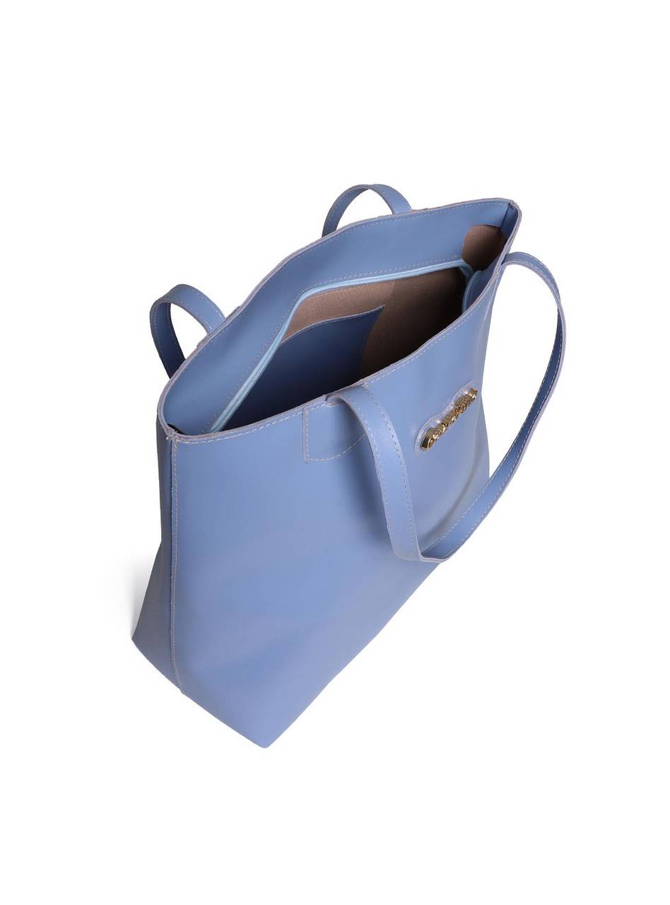 Bolsa Shopper Média Tiracolo Frente Lisa - Azul BSI-5139 - AZ