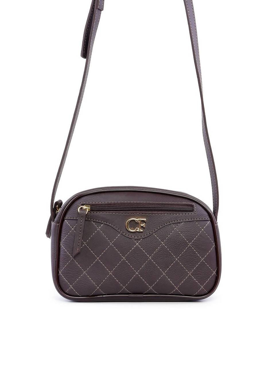 Bolsa Bag Transversal com Bolso Frontal - Cacau BSI-6190 - CA