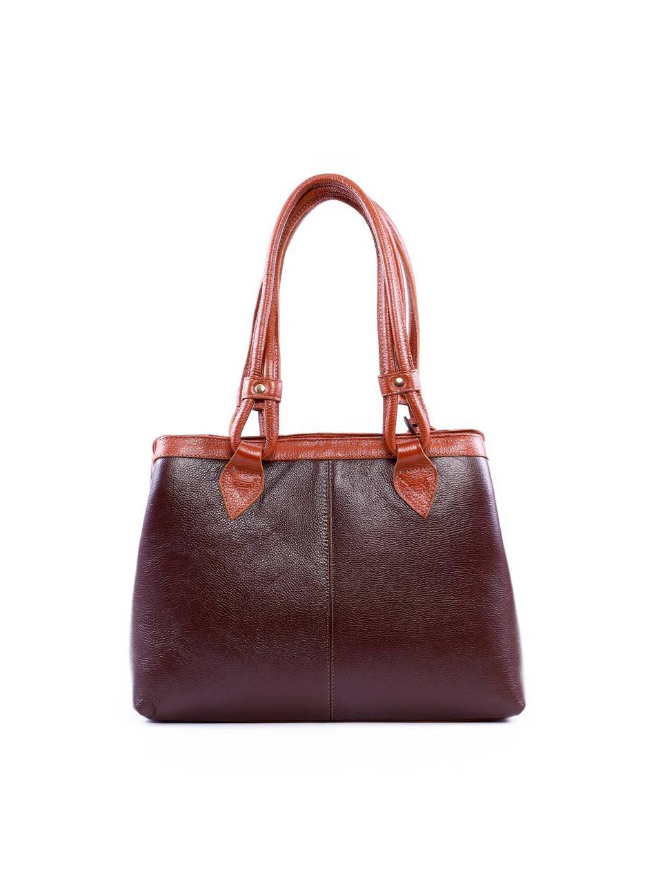 Bolsa Alderice Tote Detalhe Costura e Bag Charm - Cacau BSI-6322 - CA