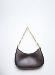 Bolsa Hobo Pequena Transversal Couro Cacau BSI-5850 - CA