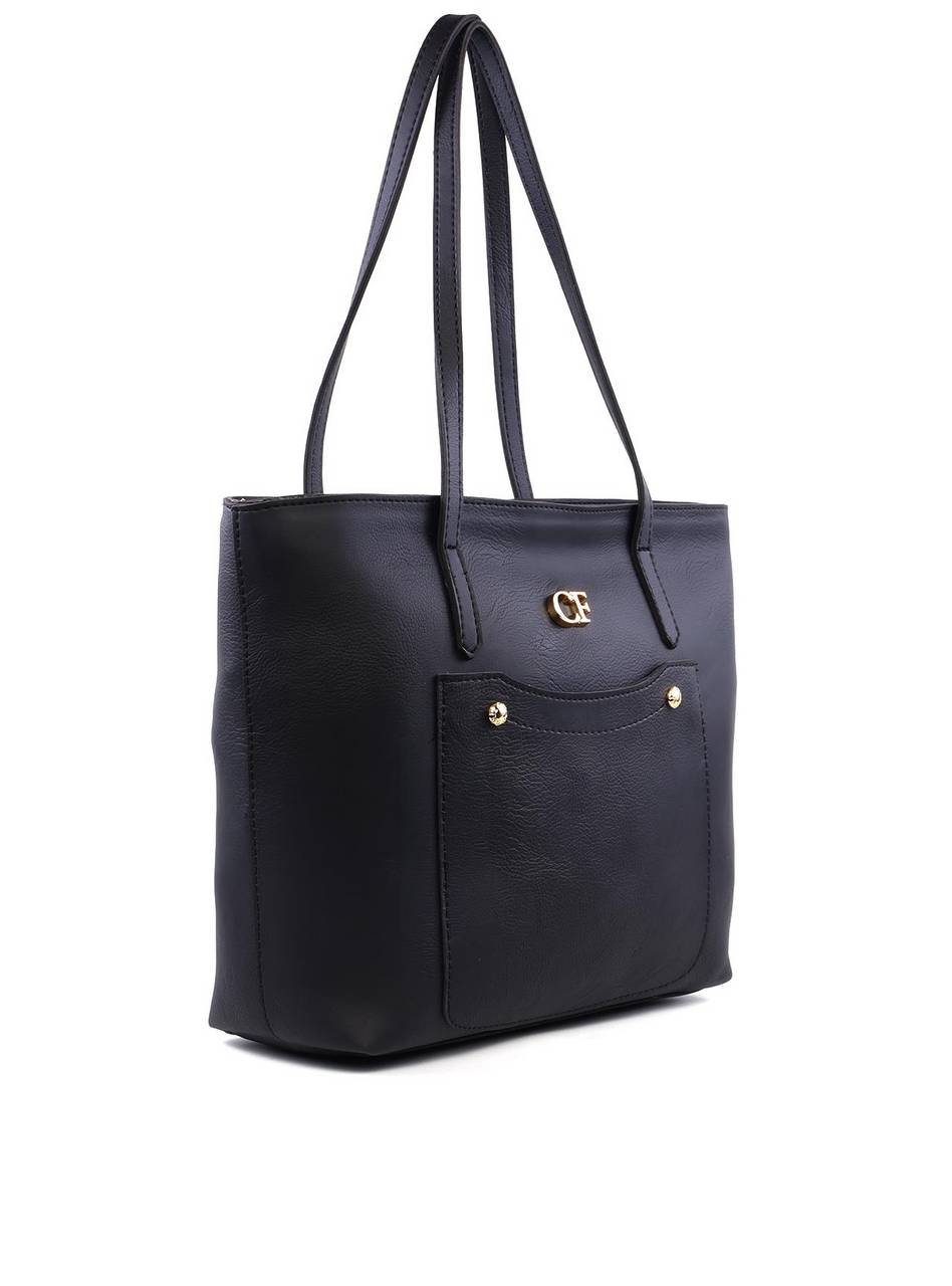 Bolsa Tiracolo com Bolso Frontal e Esferas - Preta BSI-6197 - PR