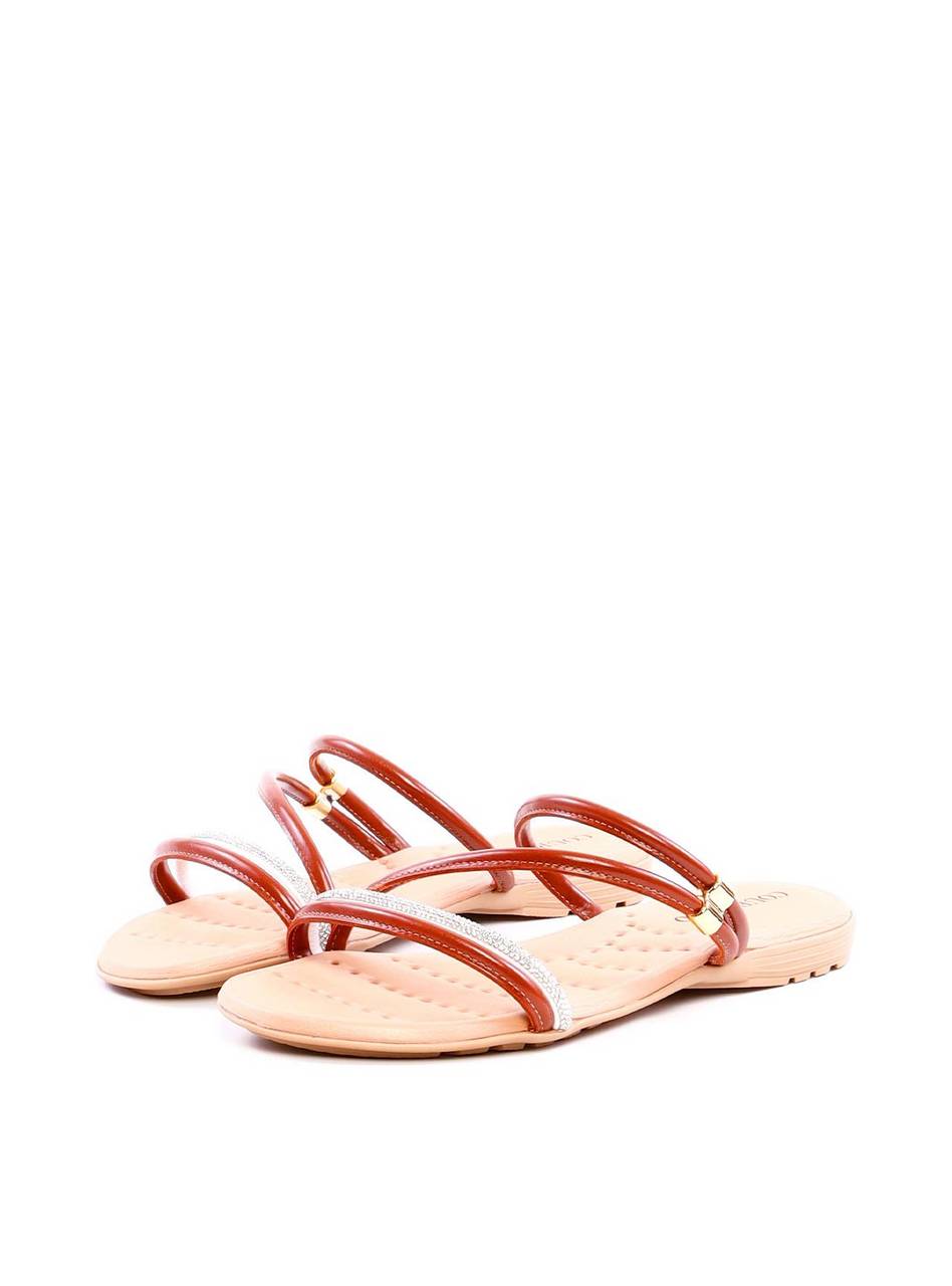 Rasteiras Comfort Tiras Finas com Strass - Castor SDI-11920 - CS