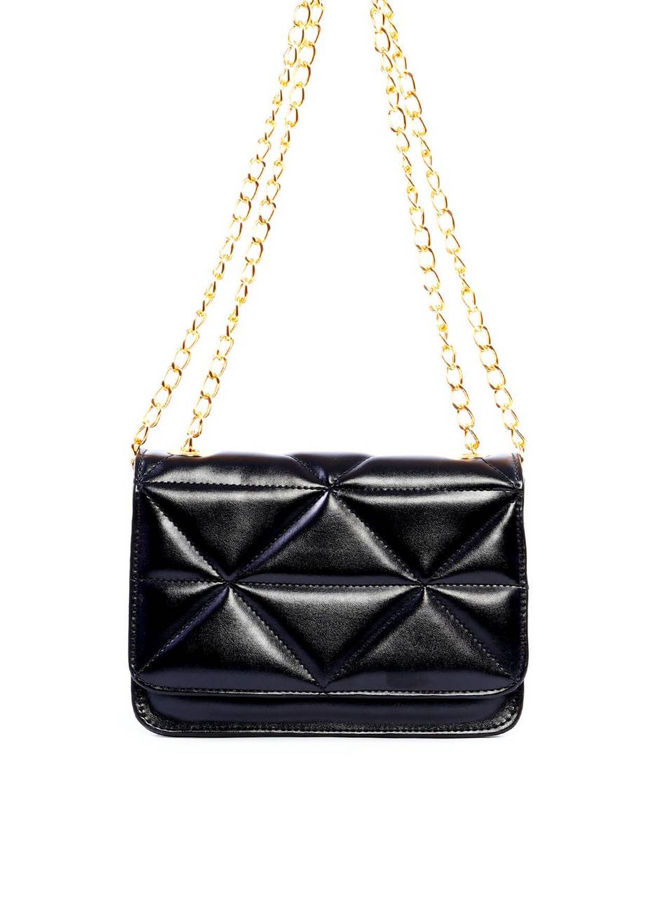 Bolsa Satchel Metalassê com Alça Transversal - Preta BSI-6286 - PR