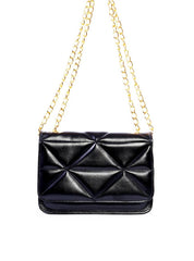 Bolsa Satchel Metalassê com Alça Transversal - Preta BSI-6286 - PR