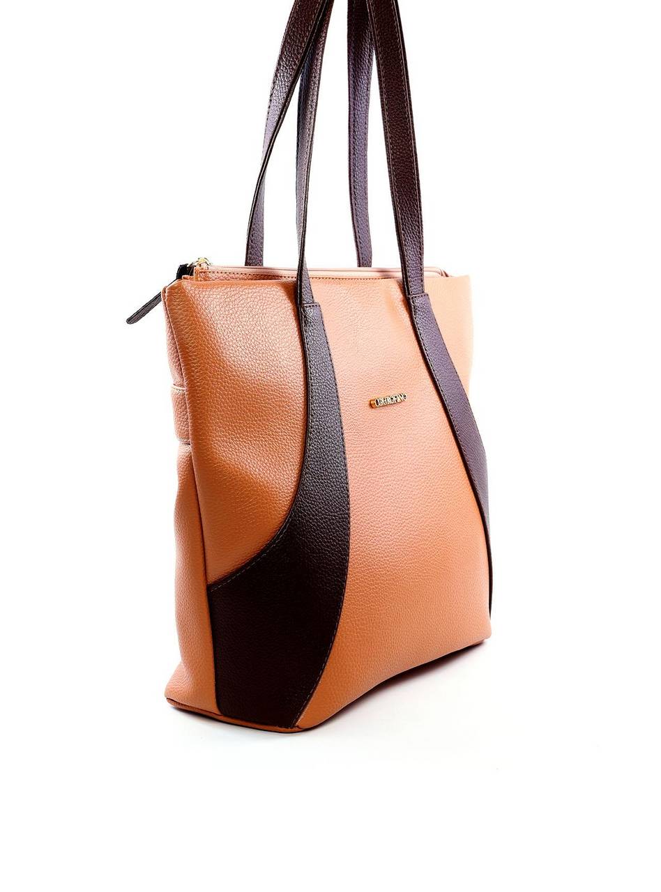 Bolsa Shopper Tiracolo com Detalhes em Costura - Nude BSI-6081 - NU