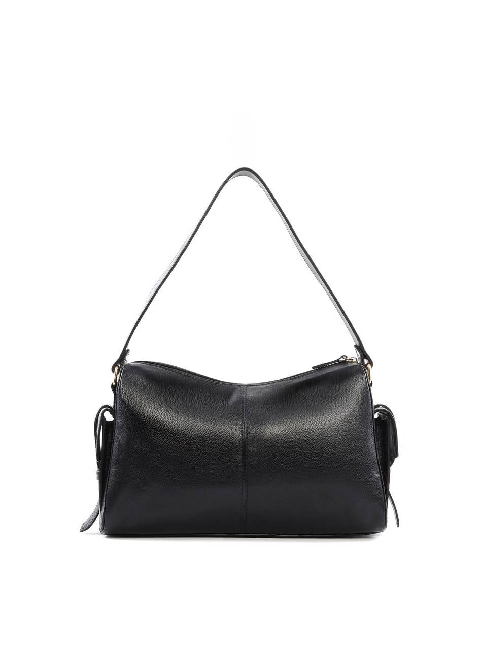 Bolsa Hobo com Bolsos Laterais - Preta BSI-6452 - PR
