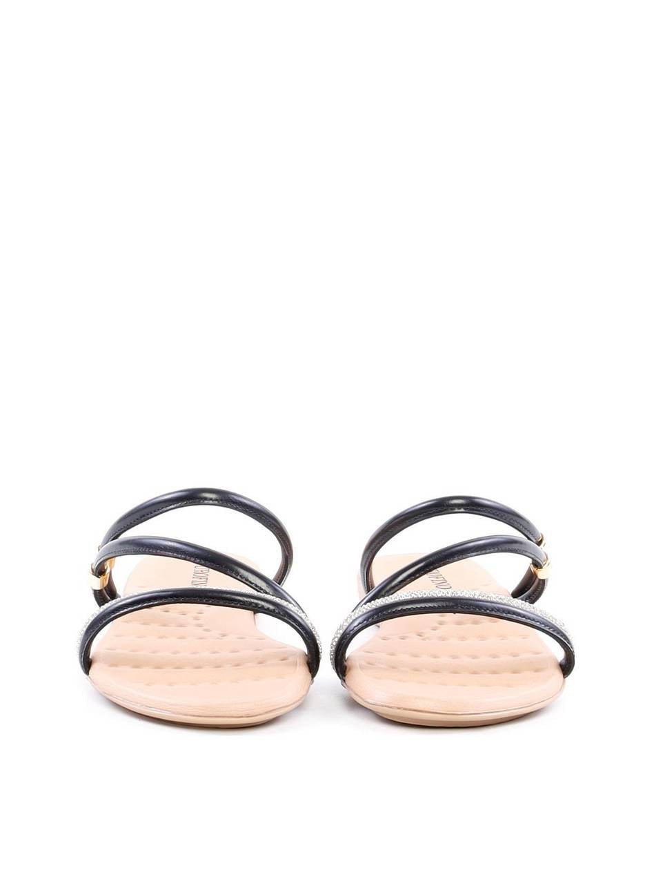 Rasteiras Comfort Tiras Finas com Strass - Preta SDI-11920 - PR