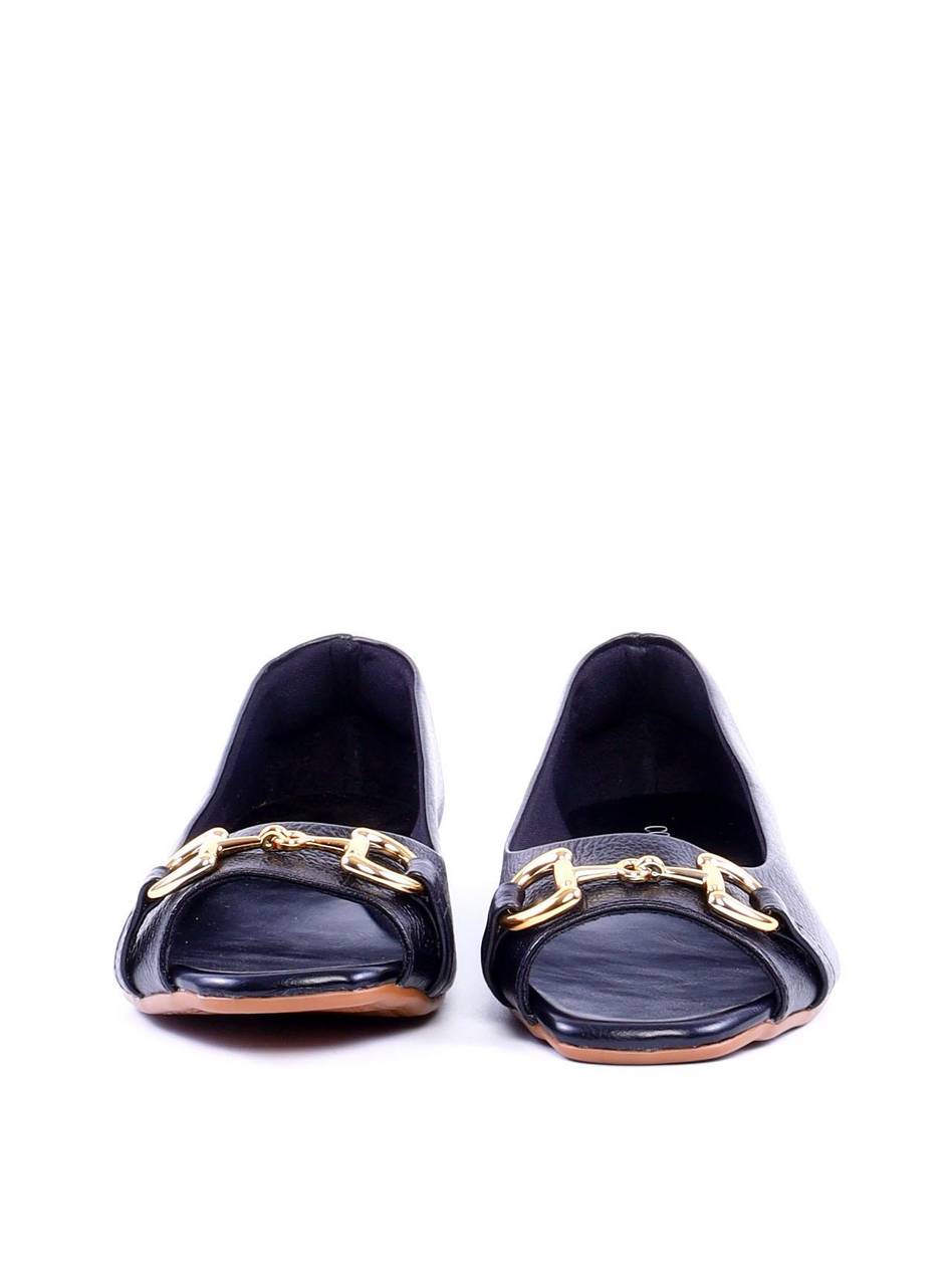 Sapatilha Peep Toe Enfeite Bridão - Preta SDI-11982 - PR