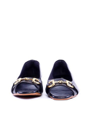 Sapatilha Peep Toe Enfeite Bridão - Preta SDI-11982 - PR