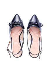 Scarpin Slingback com Detalhe em Nó - Preta SDI-11796 - PR
