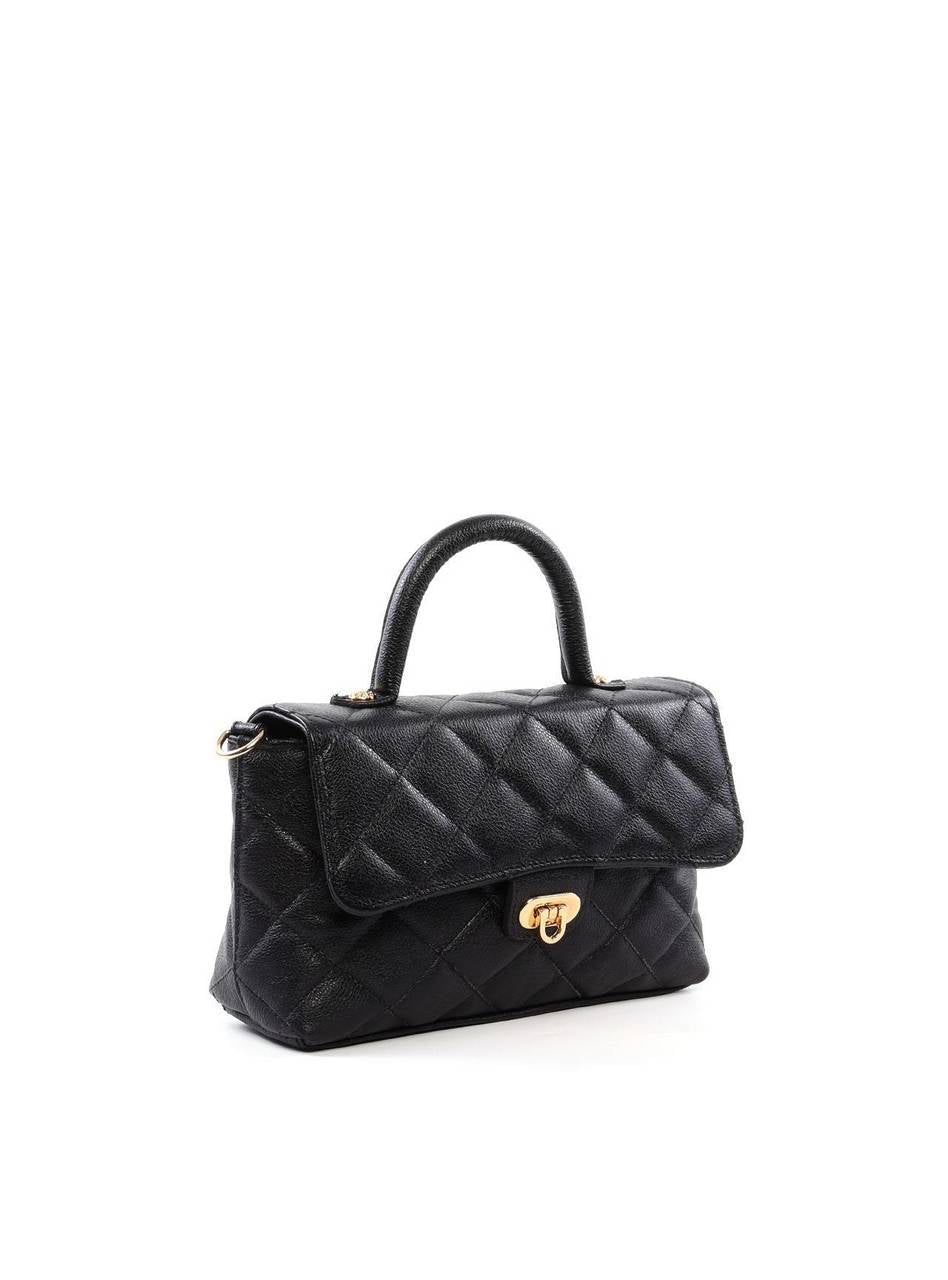 Bolsa Satchel Pequena com Matelassê e Fecho Giratório BSI-6505 - PR