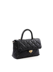 Bolsa Satchel Pequena com Matelassê e Fecho Giratório BSI-6505 - PR