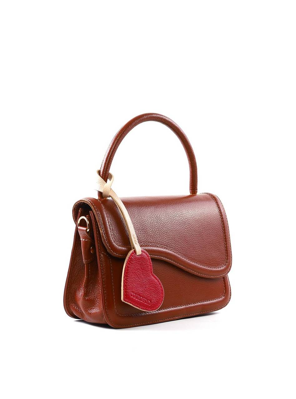 Bolsa Satchel Média com Charm de Coração - Castor BSI-6388 - CS
