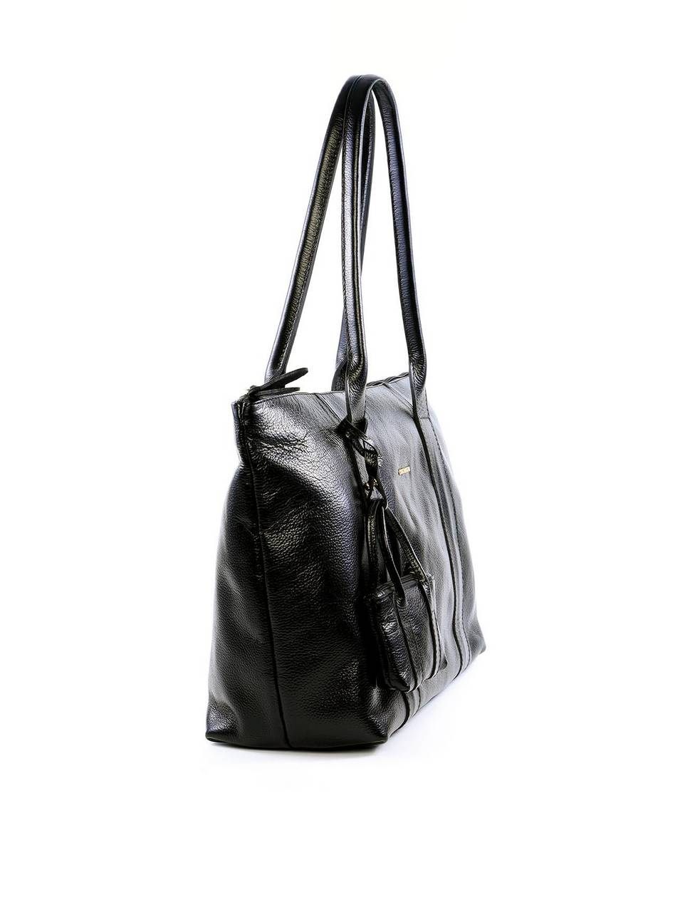 Bolsa Tote com Big Charm e Mini Bolsa - Preta BSI-6049 - PR