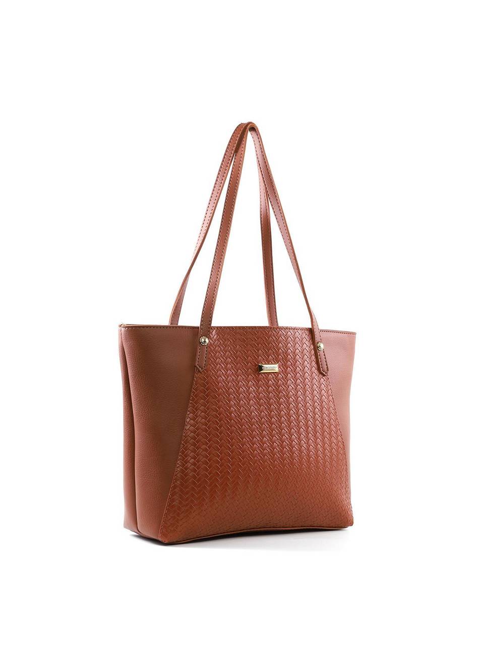 Bolsa Shopper com Detalhe de Tressê - Castor BSI-6407 - CS