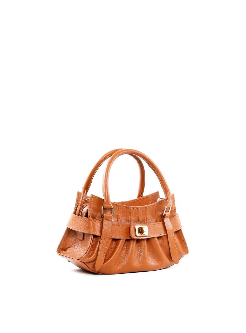 Bolsa Tote Média com Drapeado e Fecho Decorativo BSI-6492 - CS