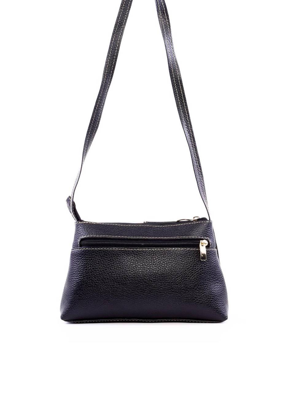 Bolsa Emanuele Baguette com Retalhos - Preta BSI-6297 - PR