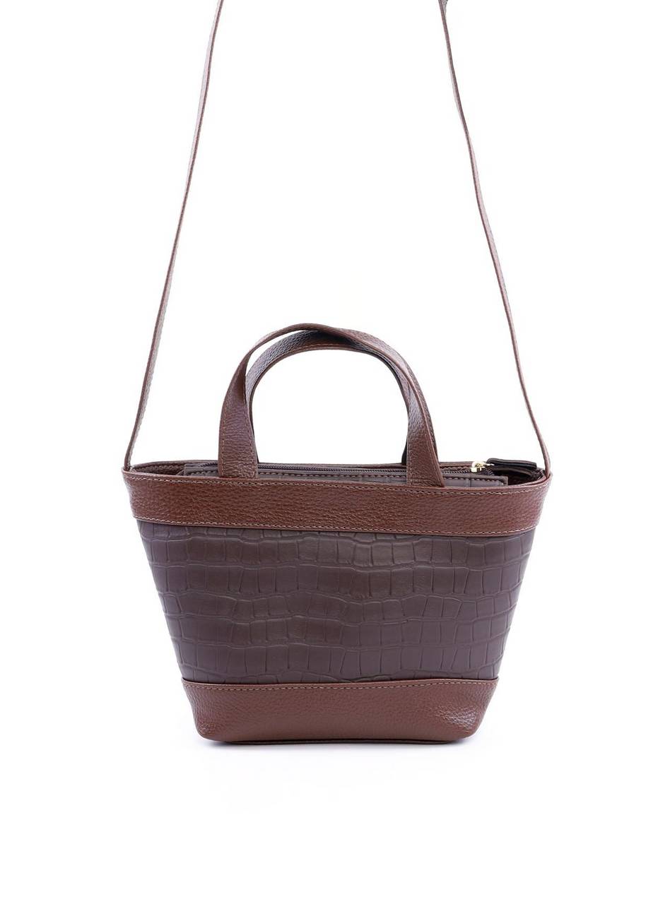 Bolsa Tote com Alça Dupla Geométrica - Cacau BSI-6061 - CA