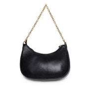 Bolsa Hobo Pequena Transversal Couro Preta BSI-5850 - PR