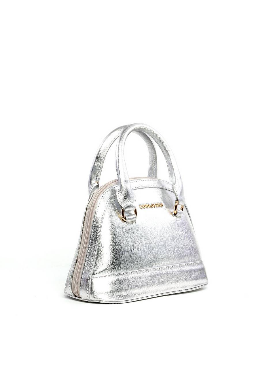 Bolsa Tote Pequena Arredondada - Prata BSI-6239 - PT