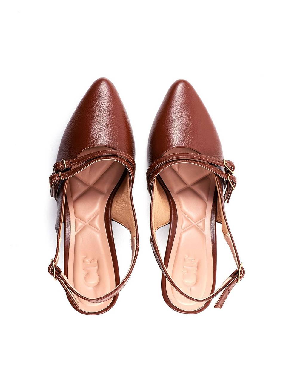 Scarpin Slingback com Fivelas Laterias - Castor SDI-11737 - CS