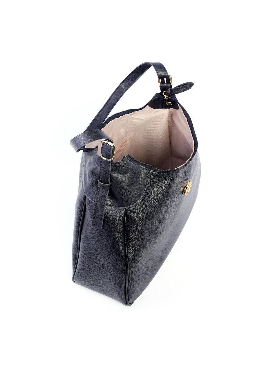 Bolsa Hobo com Fivelas e Recortes em Sintético - Preta BSI-6202 - PR