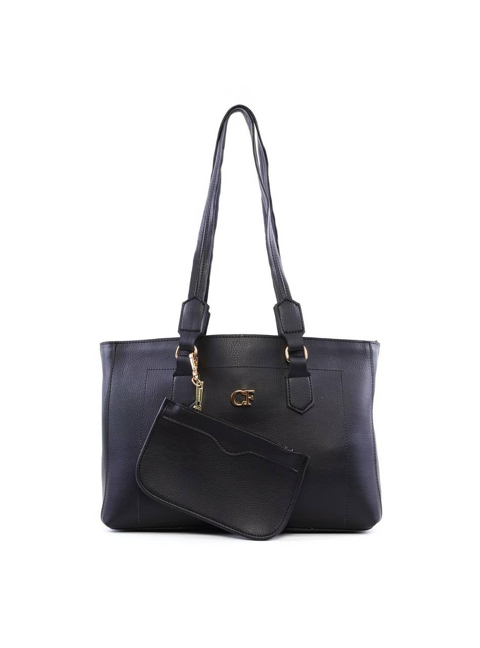 Bolsa Shopper Grande com Porta Moedas - Preta BSI-6393 - PR
