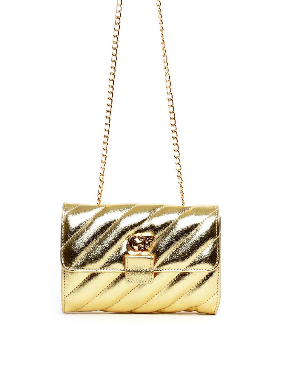 Bolsa Leila Satchel em Matelassê - Ouro BSI-6305 - AU