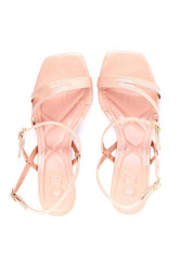 Sandália de Salto Fino com Tiras e Fivelas - Nude SDI-11974 - NU