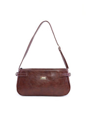Bolsa Baguete com Detalhe de Cinto <span style="font-size: 12pt;">- Cacau</span> BSI-6151 - CA
