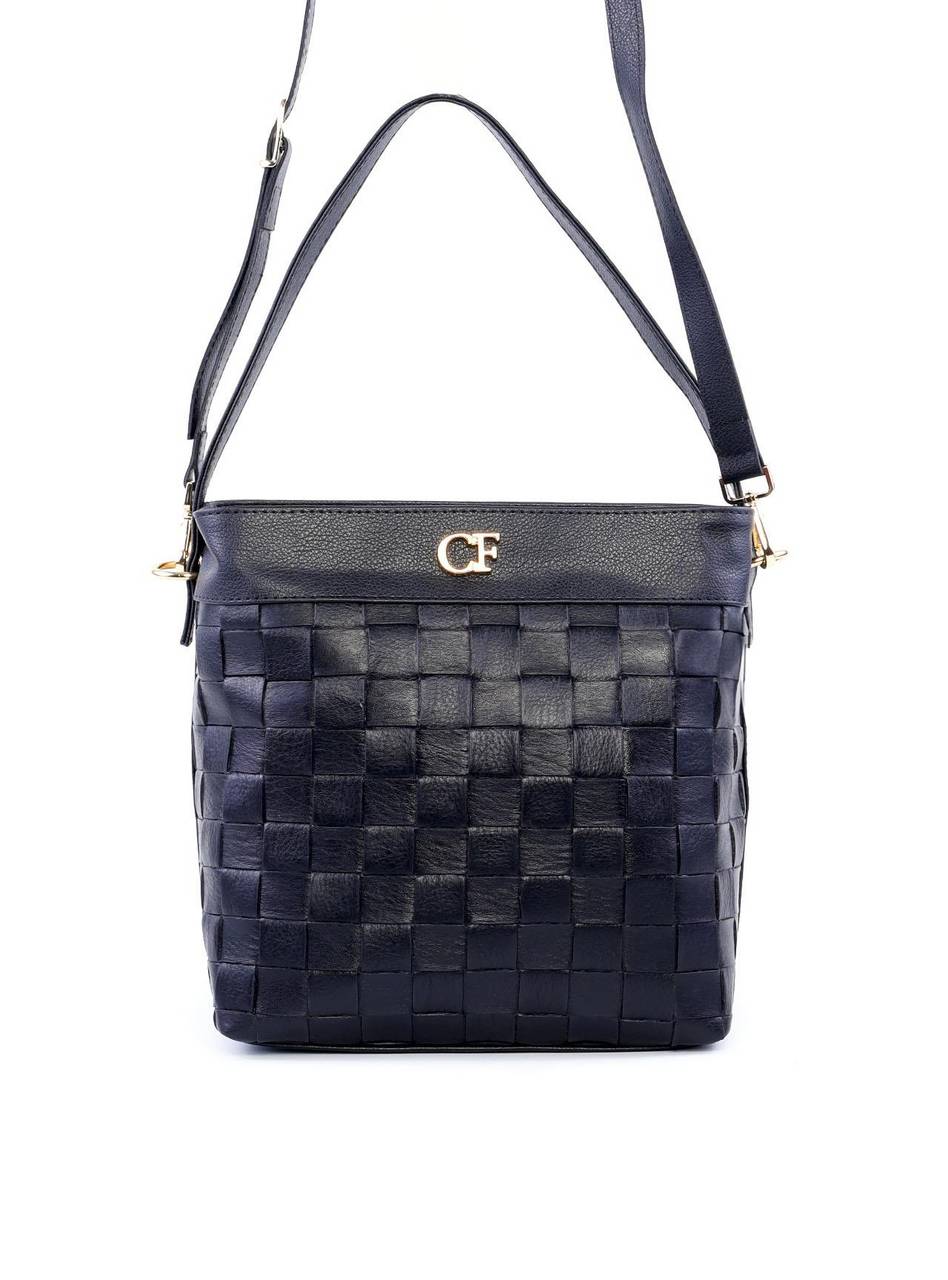 Bolsa Tote com Alça Dupla em Tressê - Preta BSI-6212 - PR