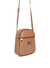 Bolsa Satchel Pequena com Botão de Pressão - Nude BSI-5253 - NU