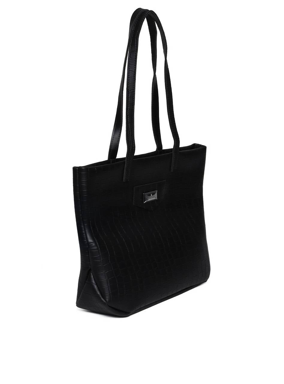 Bolsa Shopper Tiracolo Grande Preta BSI-5827 - PR