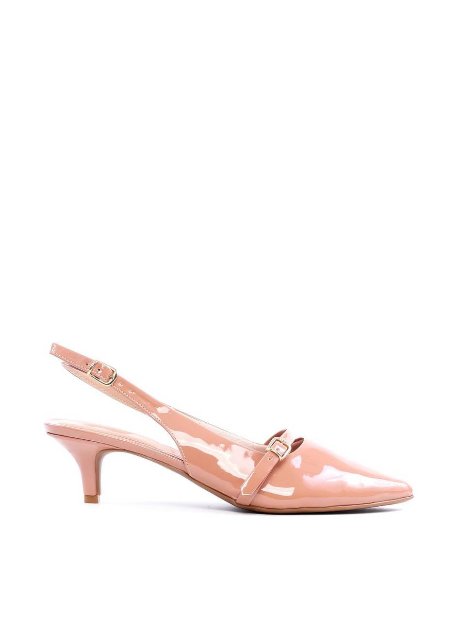 Scarpin Slingback Salto Kitten e Fivelas - Nude SDI-11759 - NU