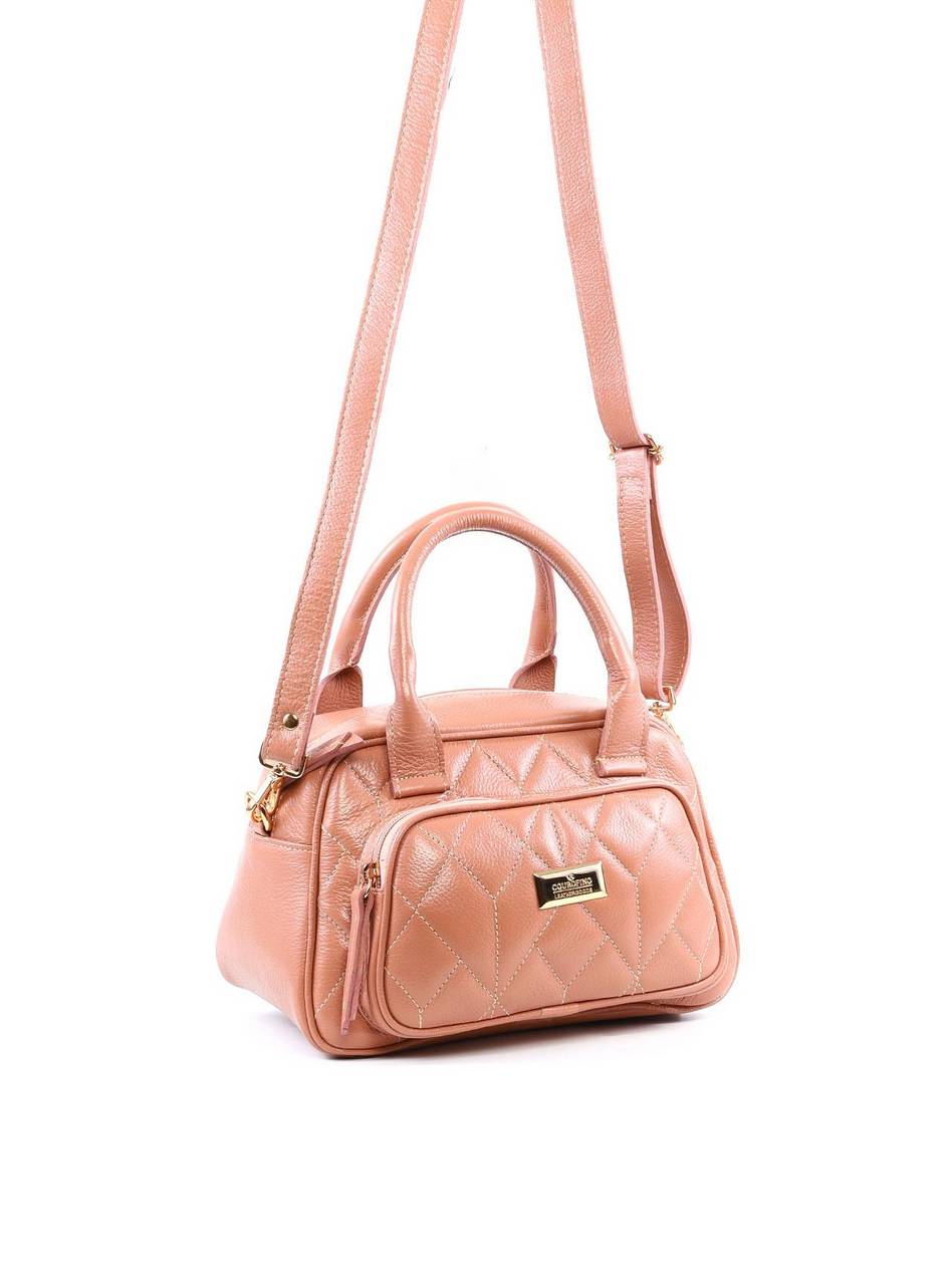 Bolsa Tote em Matelassê com Alça Dupla - Nude BSI-6367 - NU