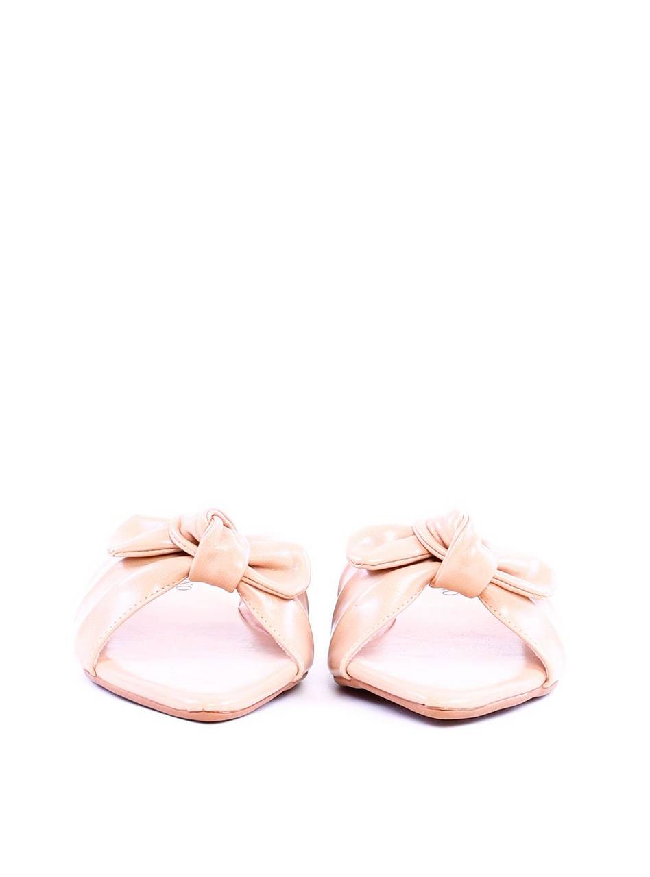 Rasteira Bico Fino Detalhe Laço - Nude SDI-11918 - NU