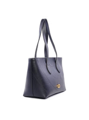 Bolsa Shopper Tiracolo Lisa em Sintético com Costuras - Preta BSI-6184 - PR