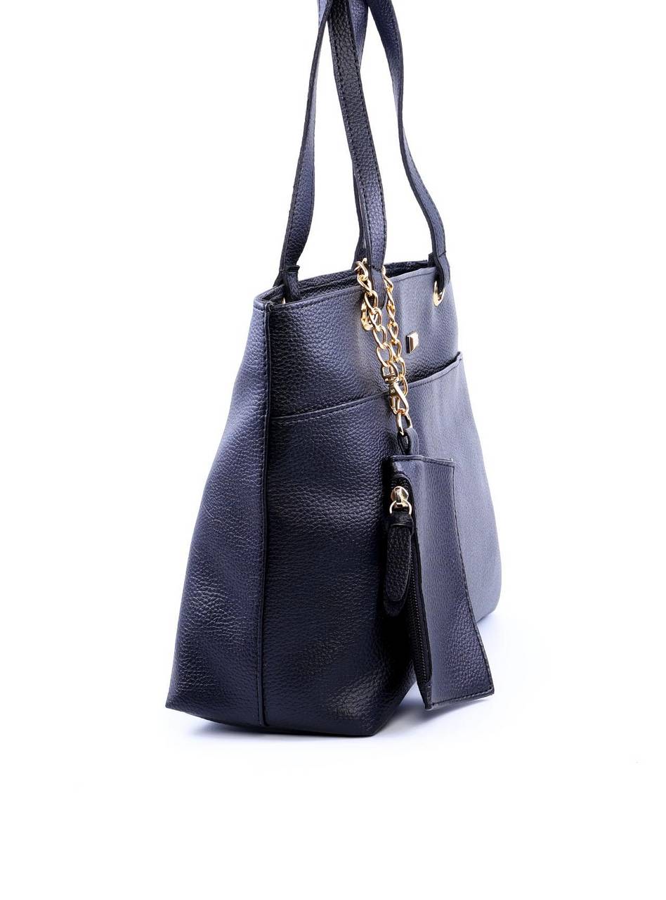 Bolsa Shopper com Bag Charm Removível - Preta BSI-6060 - PR