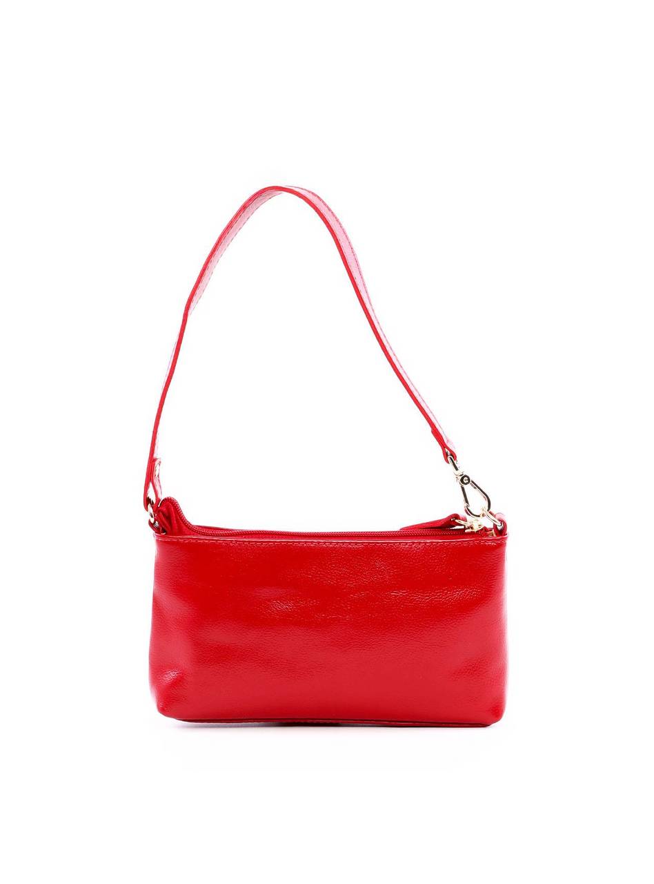 Bolsa Baguette com Bolso Grande Frontal - Vermelha BSI-6130 - VE