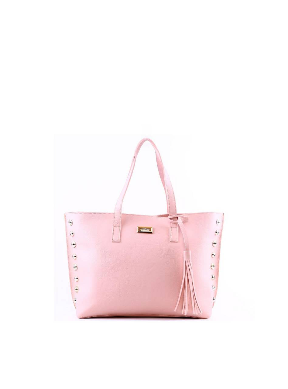 Bolsa Shopper com Barbicacho e Esferas - Nude BSI-6369 - NU